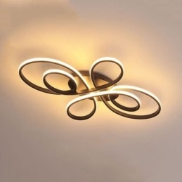 Moderna plafoniera a filo con design floreale, illuminazione decorativa