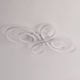 Moderna plafoniera a filo con design floreale, illuminazione decorativa