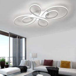 Moderna plafoniera a filo con design floreale, illuminazione decorativa
