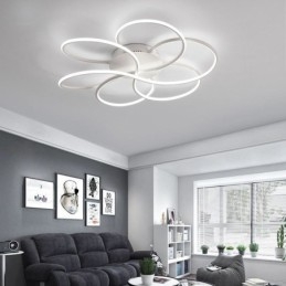 Lampada da soffitto lineare a filo, design moderno a forma di fiore