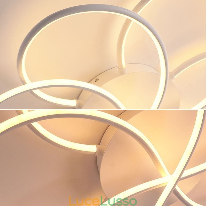 Lampada da soffitto lineare a filo, design moderno a forma di fiore