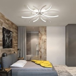 Moderna plafoniera a filo con luce decorativa in gel di silice