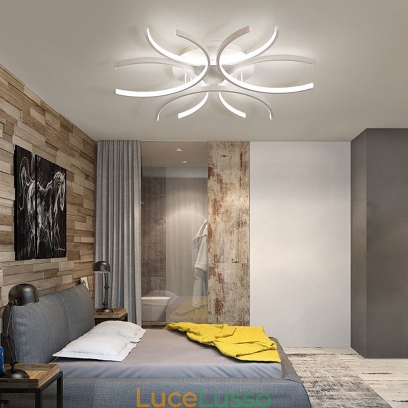 Moderna plafoniera a filo con luce decorativa in gel di silice