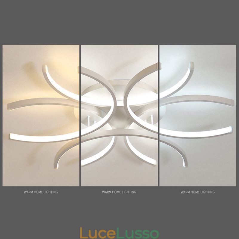 Moderna plafoniera a filo con luce decorativa in gel di silice