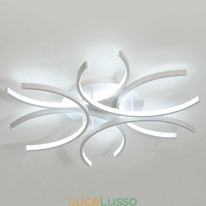 Moderna plafoniera a filo con luce decorativa in gel di silice