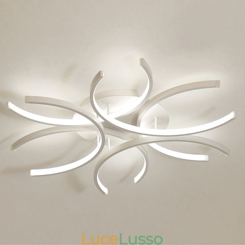Moderna plafoniera a filo con luce decorativa in gel di silice