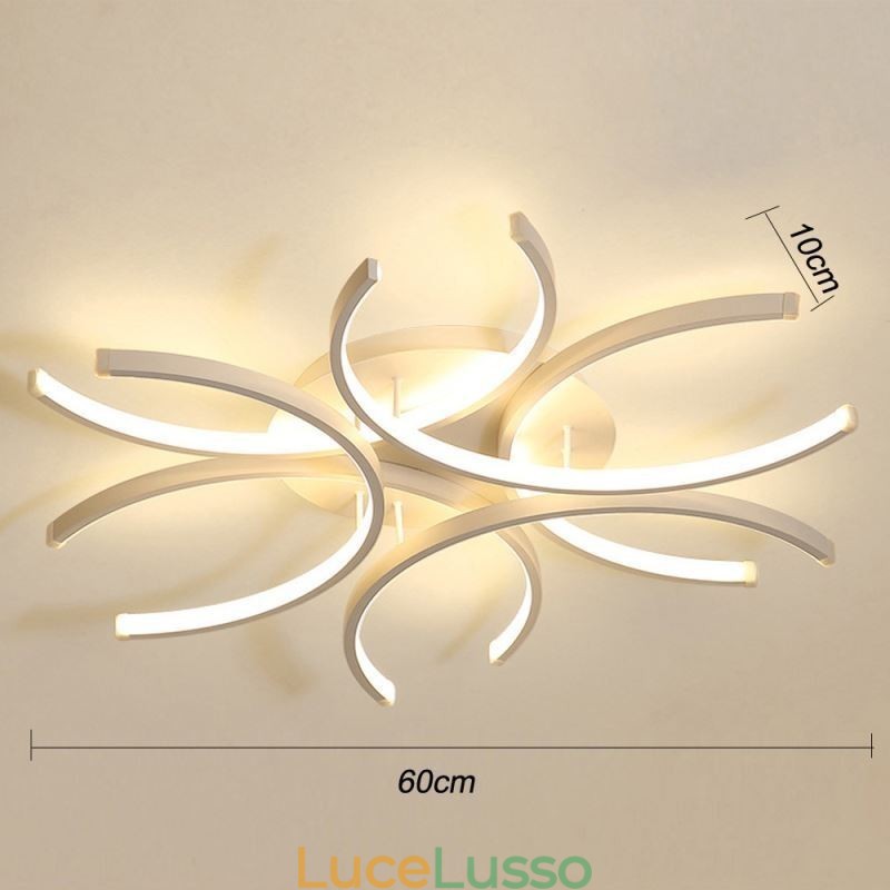Moderna plafoniera a filo con luce decorativa in gel di silice