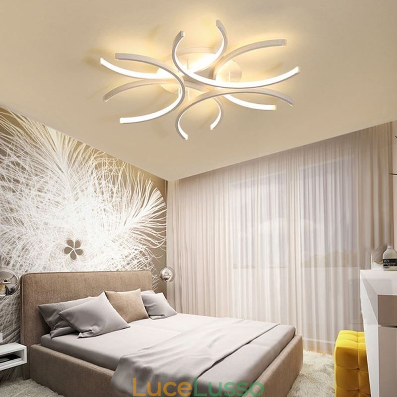 Moderna plafoniera a filo con luce decorativa in gel di silice