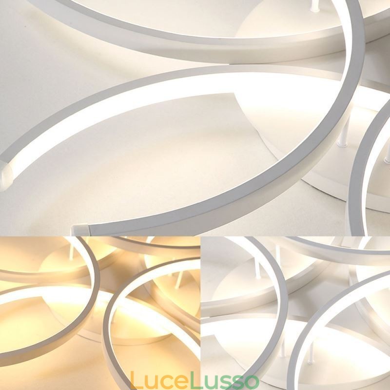 Moderna plafoniera a filo con luce decorativa in gel di silice