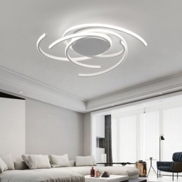 Moderna plafoniera a filo in acrilico, illuminazione decorativa creativa
