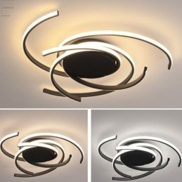 Moderna plafoniera a filo in acrilico, illuminazione decorativa creativa
