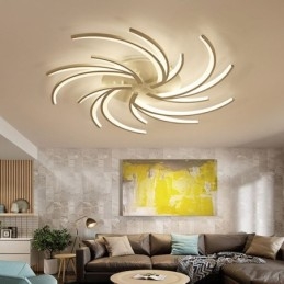 Moderna lampada da soffitto a filo con mulino a vento, illuminazione decorativa irregolare