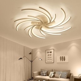 Moderna lampada da soffitto a filo con mulino a vento, illuminazione decorativa irregolare