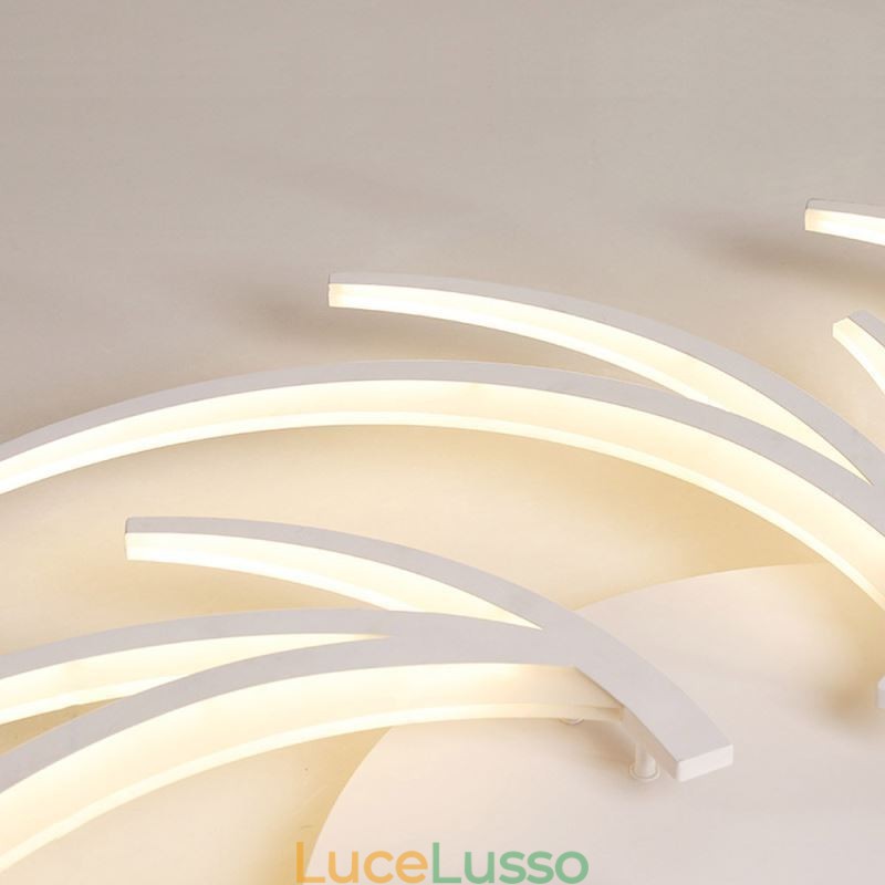 Moderna lampada da soffitto a filo con mulino a vento, illuminazione decorativa irregolare
