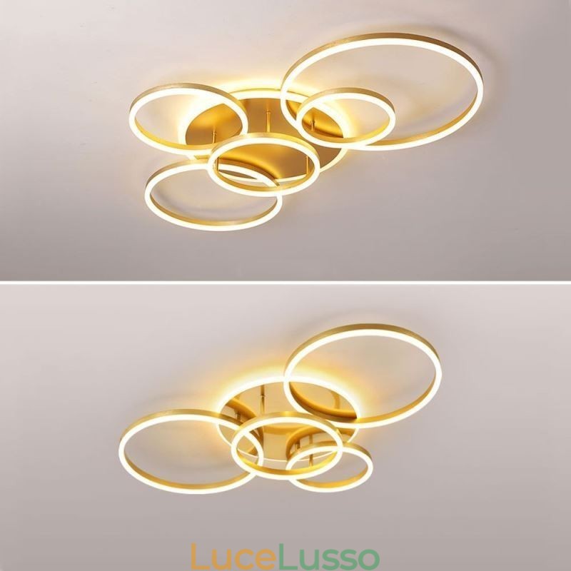 Lampada da soffitto moderna in acrilico con montaggio a filo Halo Ring