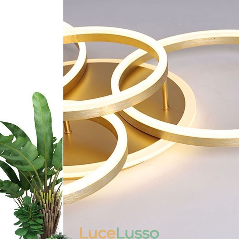 Lampada da soffitto moderna in acrilico con montaggio a filo Halo Ring