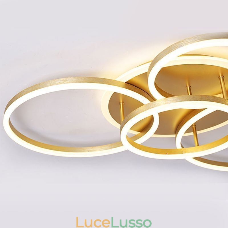 Lampada da soffitto moderna in acrilico con montaggio a filo Halo Ring