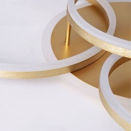 Moderna plafoniera rotonda a filo in oro