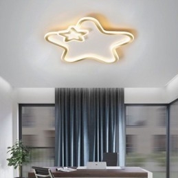 Lampada da soffitto a forma di stella dorata con montaggio a filo Creative Star