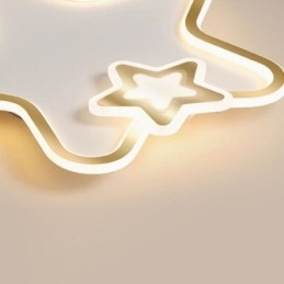 Lampada da soffitto a forma di stella dorata con montaggio a filo Creative Star