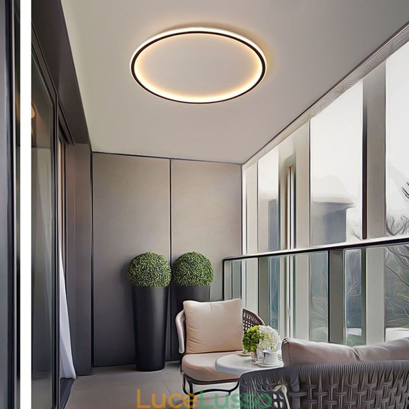 Plafoniera circolare minimalista da soffitto a filo