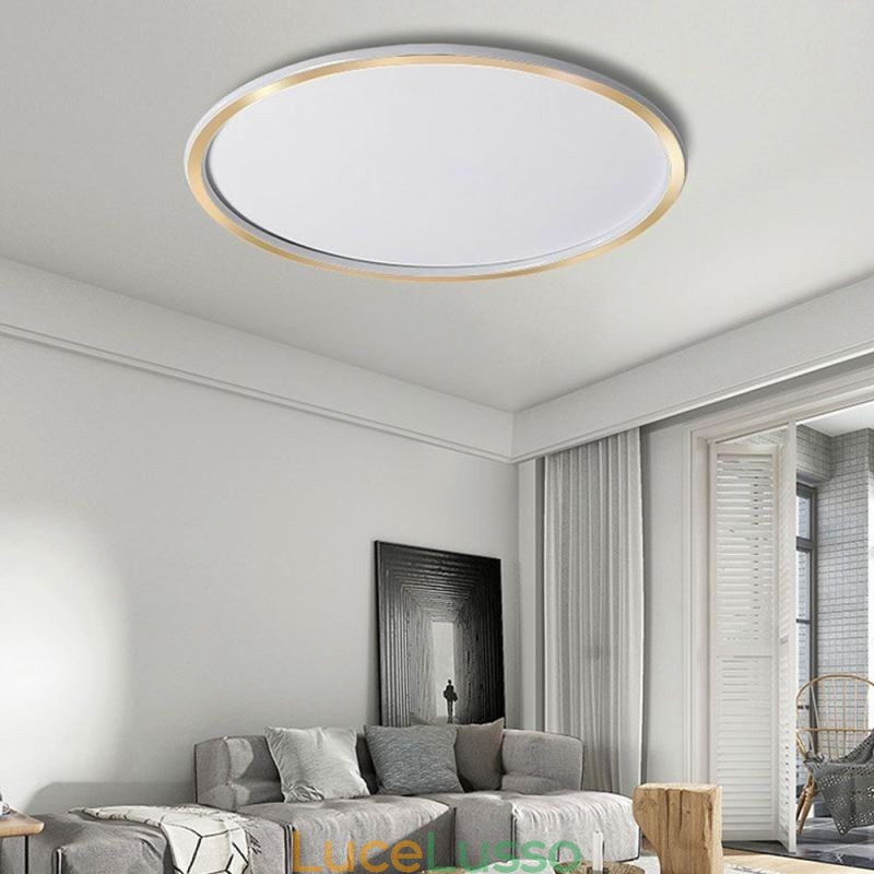 Plafoniera circolare minimalista da soffitto a filo