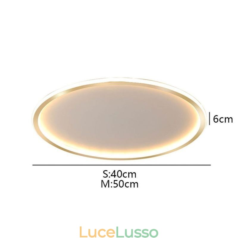 Plafoniera circolare minimalista da soffitto a filo
