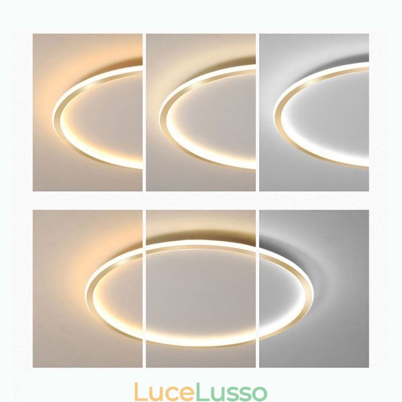 Plafoniera circolare minimalista da soffitto a filo