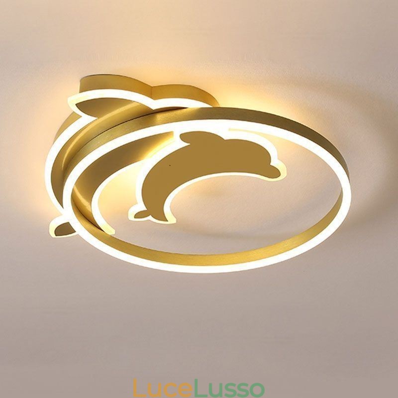 Plafoniera a filo Gold Dolphin