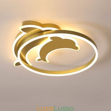Plafoniera a filo Gold Dolphin Plafoniera a filo Gold Dolphin
