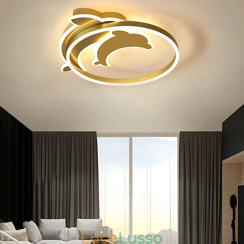 Plafoniera a filo Gold Dolphin