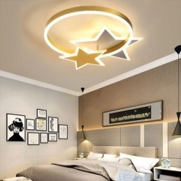 Lampada da soffitto a filo con stella in acrilico con doppia stella