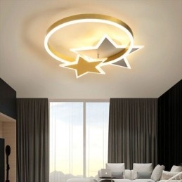 Lampada da soffitto a filo con stella in acrilico con doppia stella