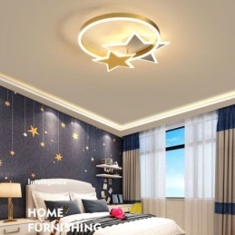 Lampada da soffitto a filo con stella in acrilico con doppia stella