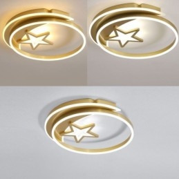Lampada da soffitto a filo Moon Star in acrilico dorato