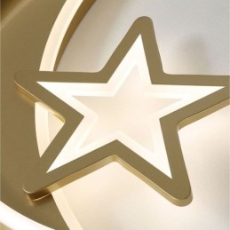 Lampada da soffitto a filo Moon Star in acrilico dorato
