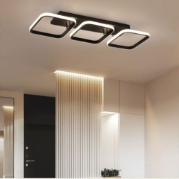 Plafoniera moderna minimalista con cornice quadrata in acrilico da montare a filo