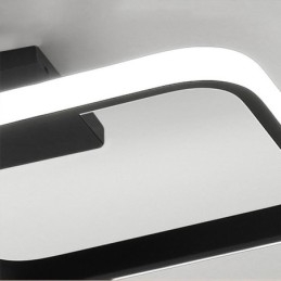 Plafoniera moderna minimalista con cornice quadrata in acrilico da montare a filo