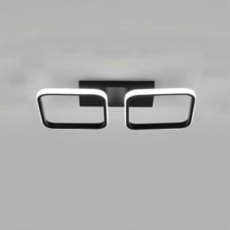 Plafoniera moderna minimalista con cornice quadrata in acrilico da montare a filo