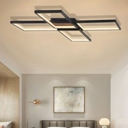 Plafoniera minimalista in acrilico a forma di X con montaggio a filo
