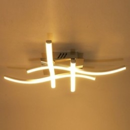 Moderna semplice plafoniera a forma di onda in acrilico a 4 luci da montare a filo