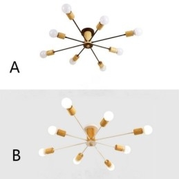 Lampadario moderno a filo con rami di legno Magic Beans