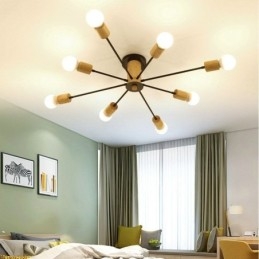 Lampadario moderno a filo con rami di legno Magic Beans