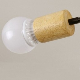 Lampadario moderno a filo con rami di legno Magic Beans