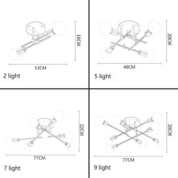Semplice lampada da soffitto a filo con incrocio Magic Beans