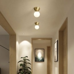 Lampada da soffitto a filo in ottone nordico Mini Illuminazione per atrio