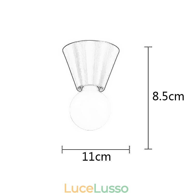 Mini plafoniera a filo in ottone nordico