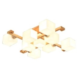 Lampada da soffitto a filo nordica creativa in legno massello caldo