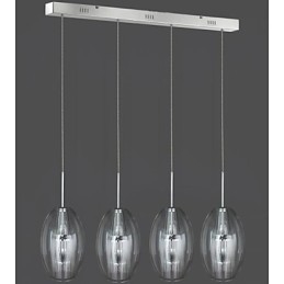 Lampada a sospensione moderna contemporanea tradizionale classica in metallo cromato per bambini