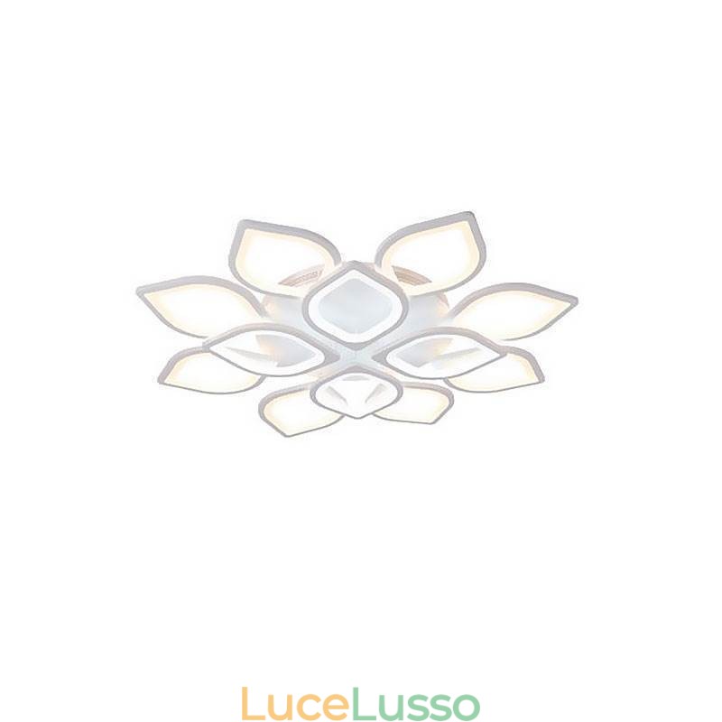 Moderna semplice plafoniera a petalo in acrilico con montaggio a filo